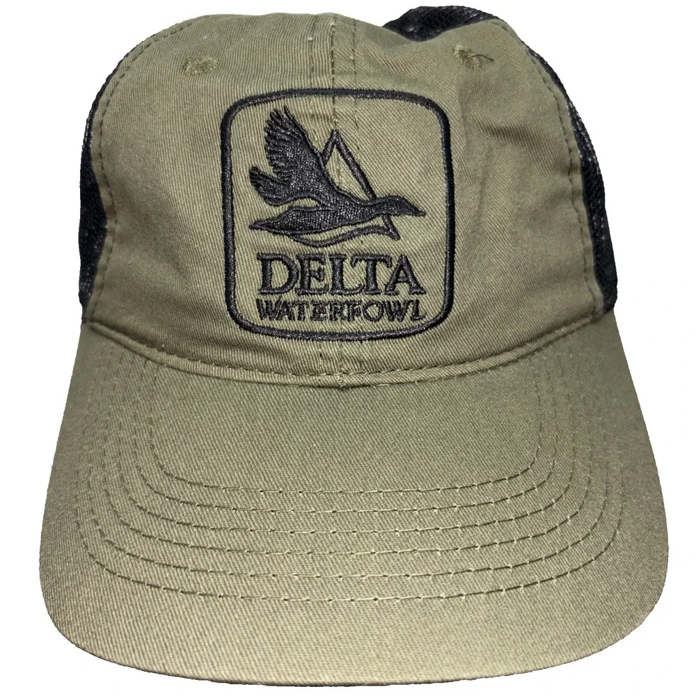 Delta Waterfowl Cap Hat Men Snapback Green Duck Hunters